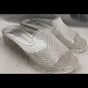 Jeffrey Campbell Havana Clear Fling 2 Sandal, sz 7